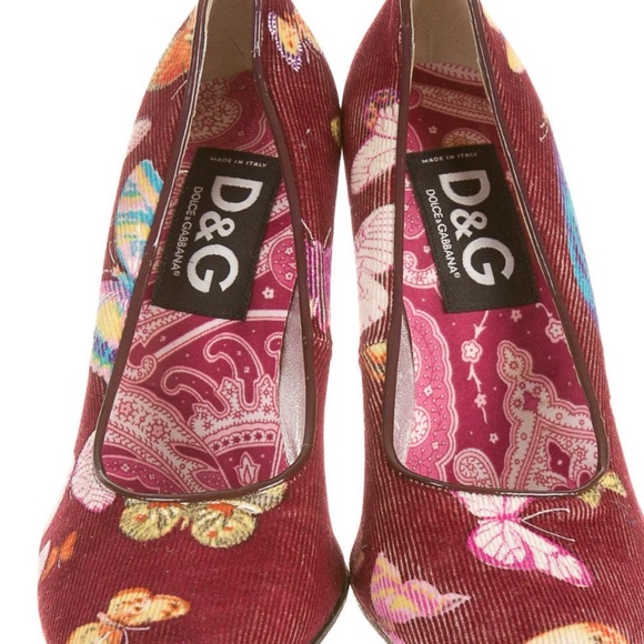 D&G by Dolce&Gabbana Burgundy corduroy butterfly - Picture 2 of 8